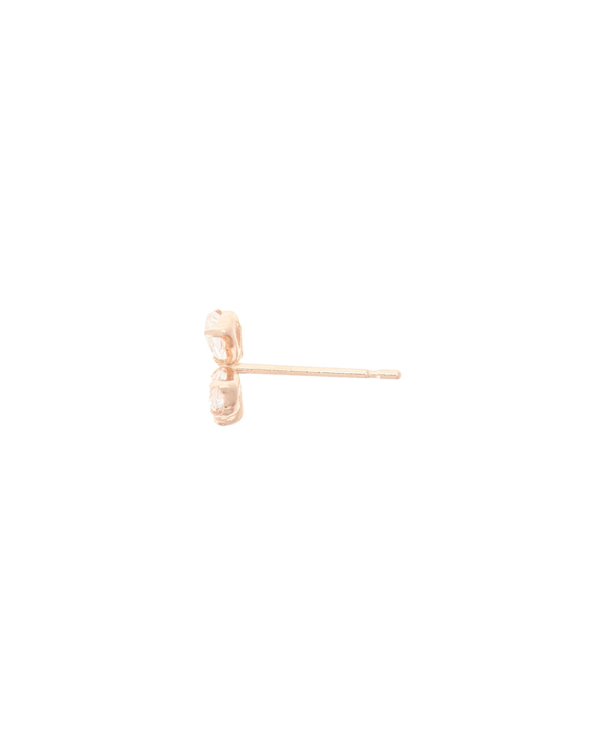 newme by Samantha Thavasa「K10 PG ホワイトトパーズ フラワーピアス ≪11月 誕生石≫」|ピアス|