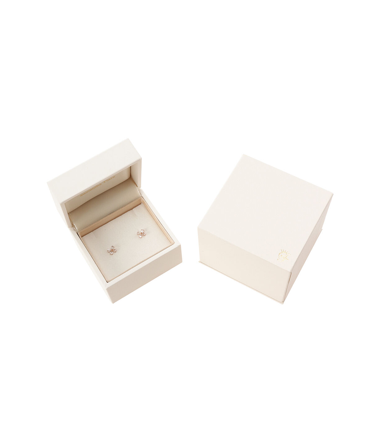 newme by Samantha Thavasa「K10 PG ホワイトトパーズ フラワーピアス ≪11月 誕生石≫」|ピアス|