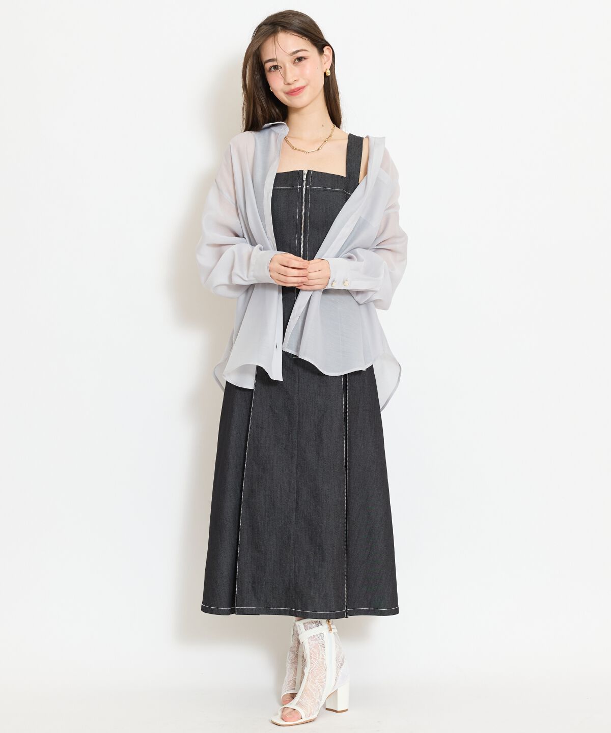 WILLSELECTION「ステッチデザインフロントZIPワンピース」|ワンピース|