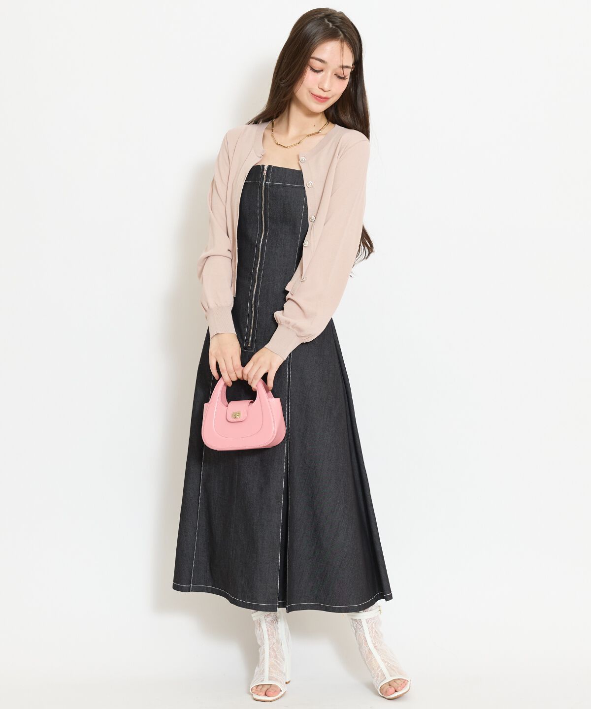WILLSELECTION「ステッチデザインフロントZIPワンピース」|ワンピース|