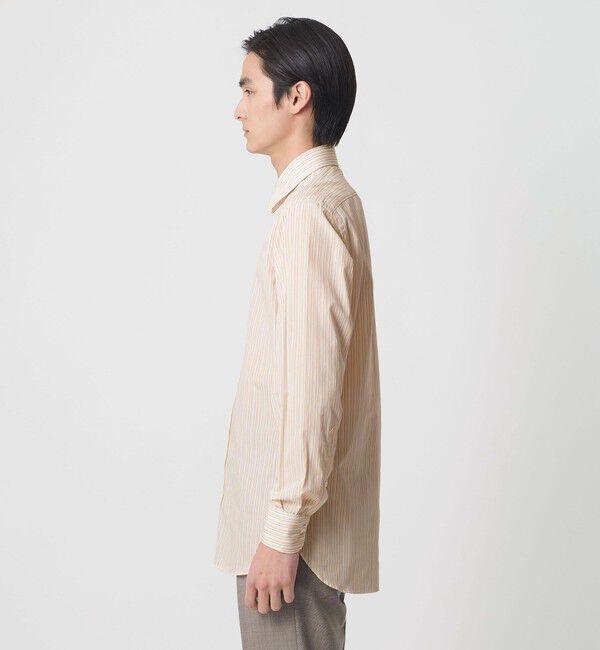 UNITED ARROWS「ALBINI オルタネートストライプ ラウンド レギュラーカラーシャツ」|シャツ・ブラウス|