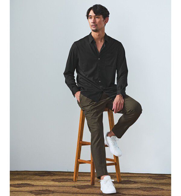 UNITED ARROWS green label relaxing「【WEB限定】JUST fit トリコット ドレープ シャツ」|シャツ・ブラウス|