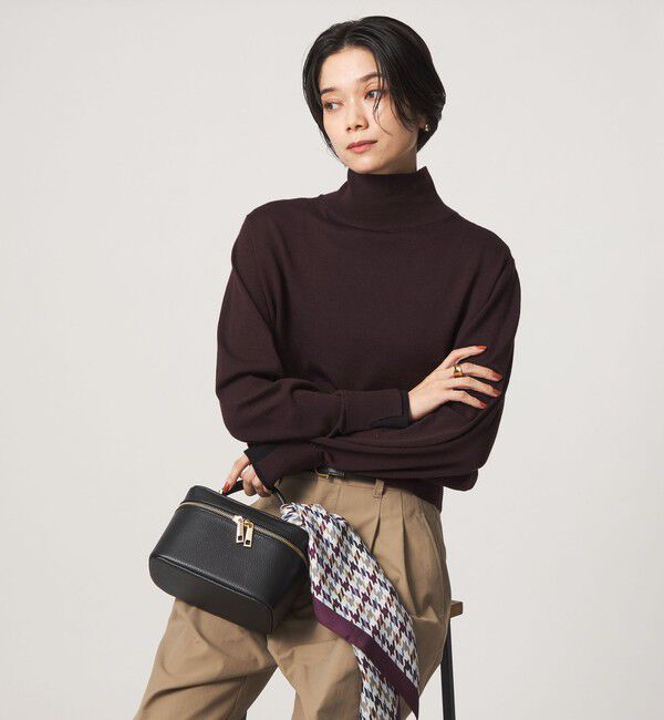 UNITED ARROWS green label relaxing「エブリニット 2WAY タートルネック ウォッシャブル」|ニット・セーター|DK.BROWN