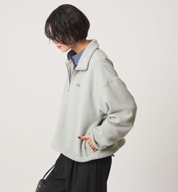UNITED ARROWS green label relaxing「 【別注】＜LACOSTE＞ フリース ハーフジップ プルオーバー」|Tシャツ・カットソー|
