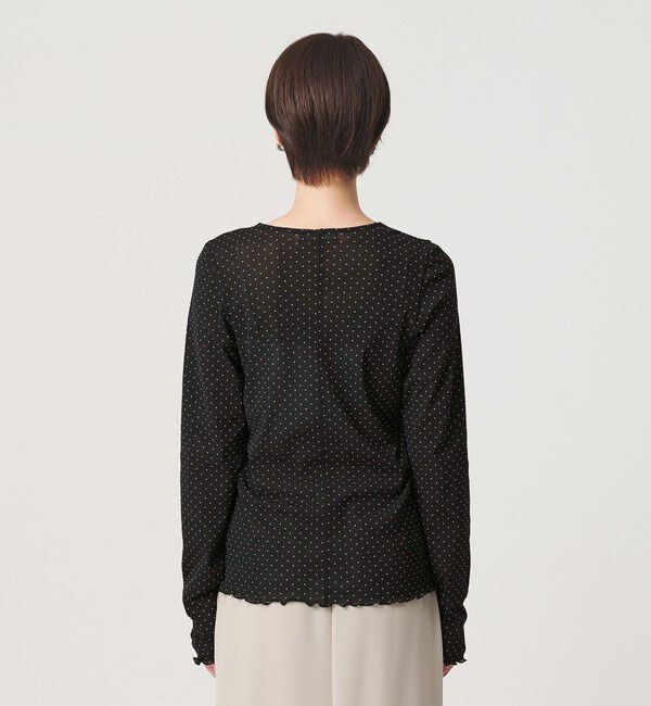 BEAUTY&YOUTH UNITED ARROWS「ドット チュール ロングスリーブ カットソー」|Tシャツ・カットソー|
