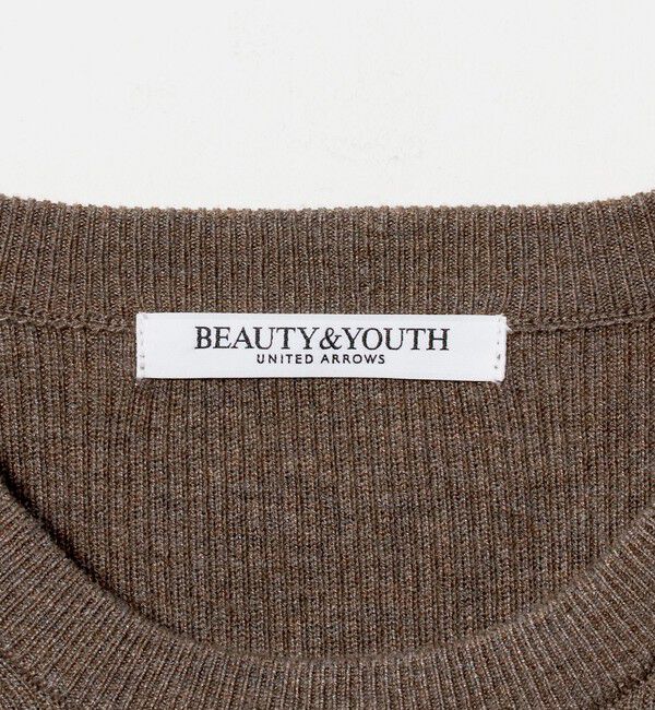 BEAUTY&YOUTH UNITED ARROWS「リブライン ニットプルオーバー ウォッシャブル」|ニット・セーター|