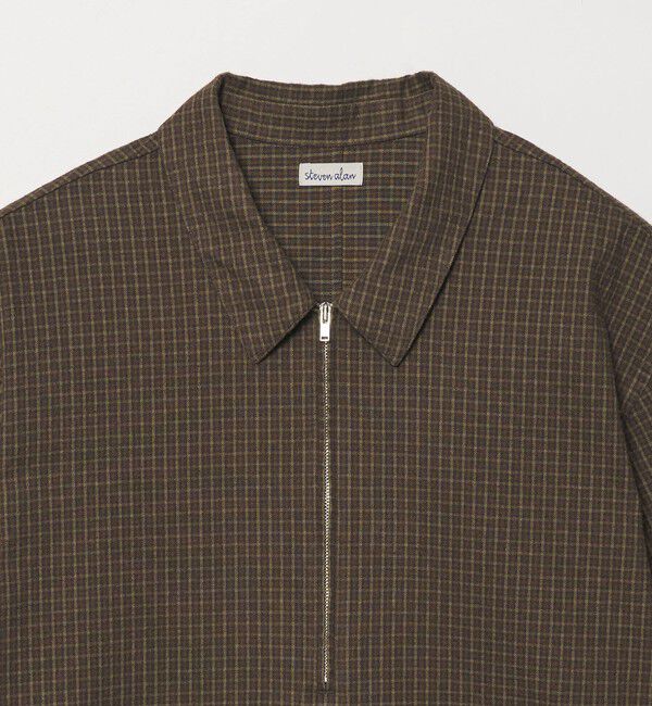 STEVEN ALAN「＜Steven Alan＞ コットンビエラ チェック ジップ プルオーバー」|その他|