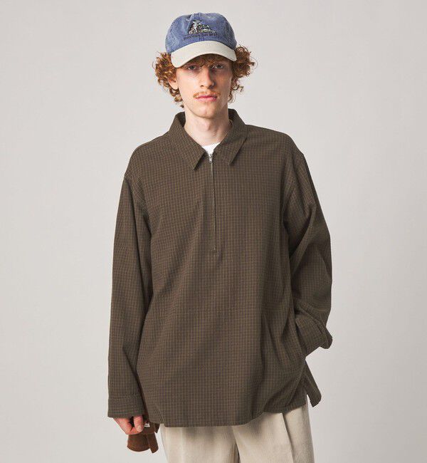 STEVEN ALAN「＜Steven Alan＞ コットンビエラ チェック ジップ プルオーバー」|その他|