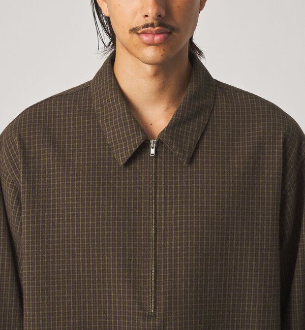 STEVEN ALAN「＜Steven Alan＞ コットンビエラ チェック ジップ プルオーバー」|その他|