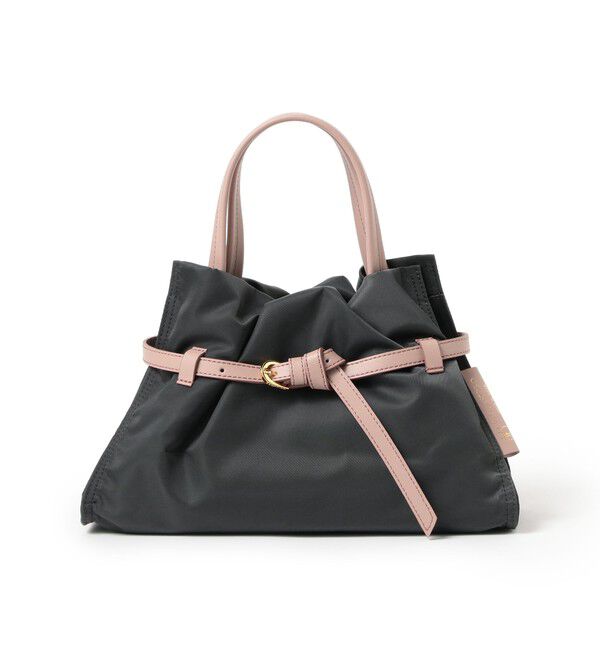 BEAMS SELECTION for WOMEN「VIOLAd&rsquo;ORO / BIANCA クロア ナイロン トートバッグ S」|トートバッグ|CHARCOAL&times;PINK GREY