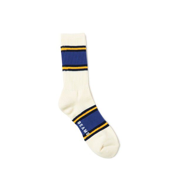 BEAMS「ラインカラー ソックス」|ソックス|WHITE
