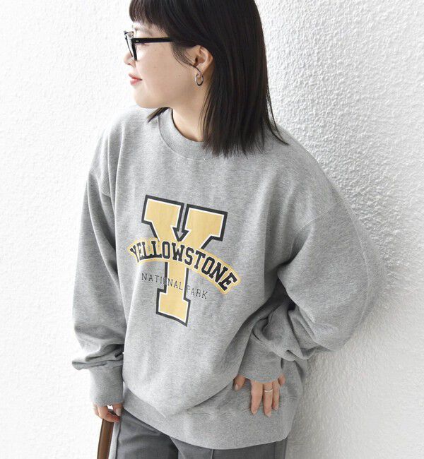 SHIPS any「【WEB限定】SHIPS any: NATIONAL PARK プリント スウェット 23AW◇」|スウェット・ジャージ|グレー系
