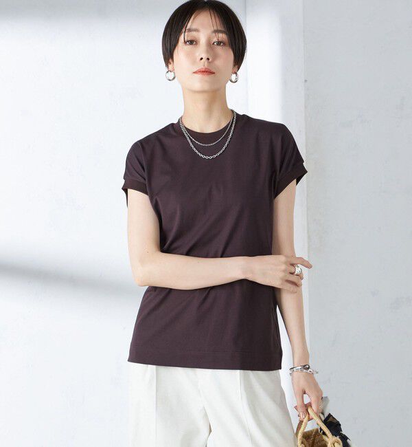SHIPS for women「SHIPS Primary Navy Label: ニュー スヴィン コットン フレンチ スリーブ」|タンクトップ|