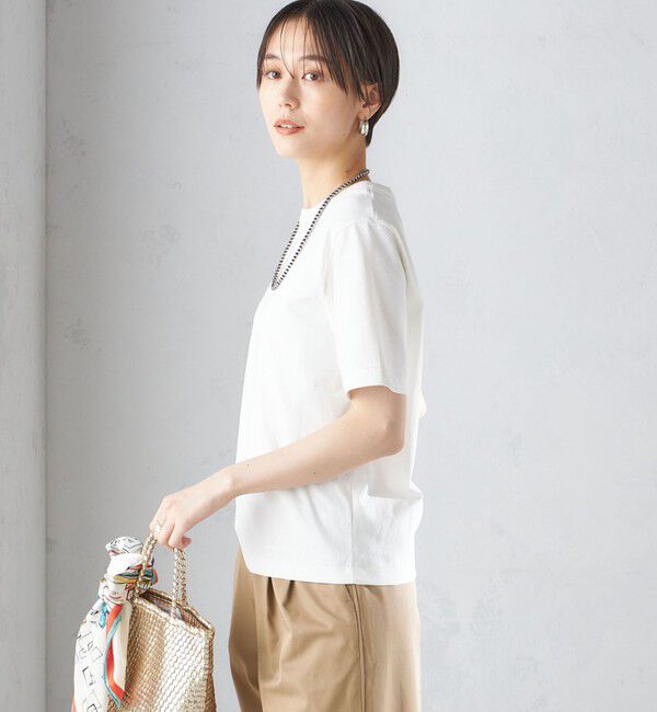 SHIPS for women「〈手洗い可能〉ベーシック TEE」|Tシャツ・カットソー|