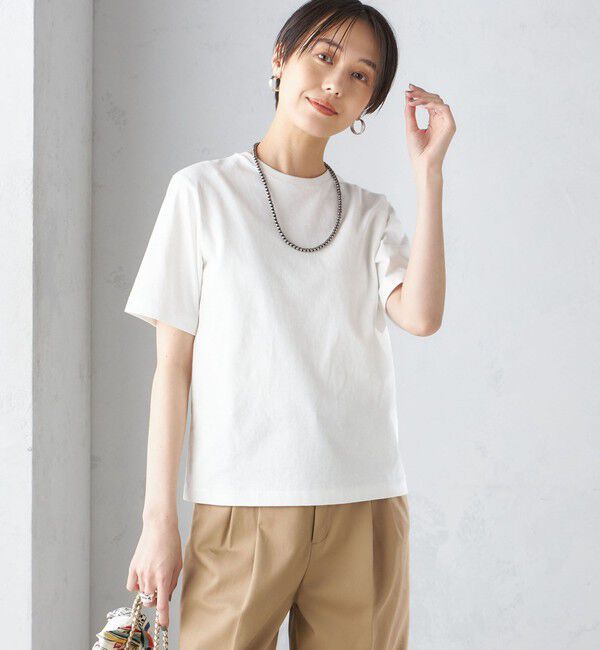 SHIPS for women「〈手洗い可能〉ベーシック TEE」|Tシャツ・カットソー|