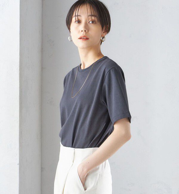 SHIPS for women「〈手洗い可能〉ベーシック TEE」|Tシャツ・カットソー|