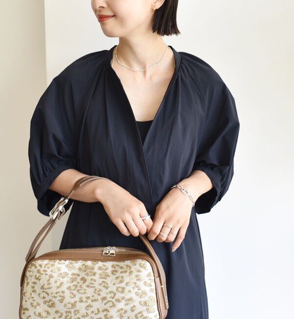 SHIPS for women「〈手洗い可能〉RENU ソフト タイプライター ギャザー ワンピース」|ワンピース|