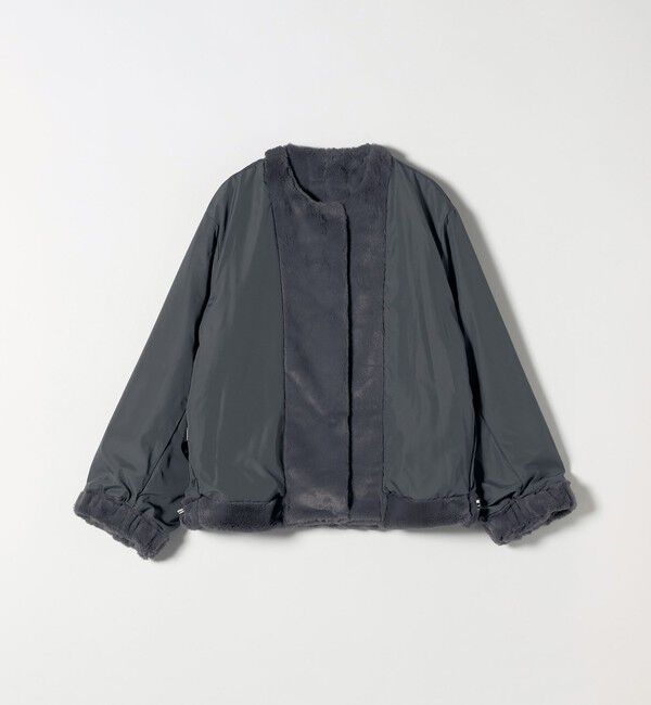 quaranciel「quaranciel: フェイクファー ノーカラー ショート ジャケット」|その他|