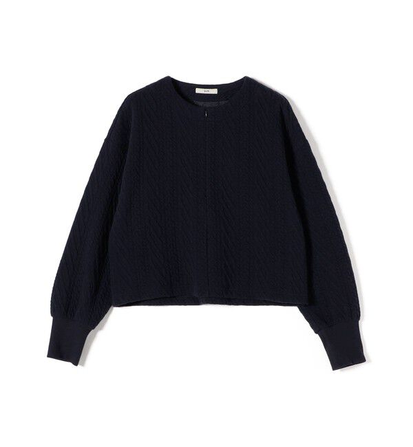 SHIPS for women「〈手洗い可能〉ケーブル ジャージー スキッパー プルオーバー」|Tシャツ・カットソー|