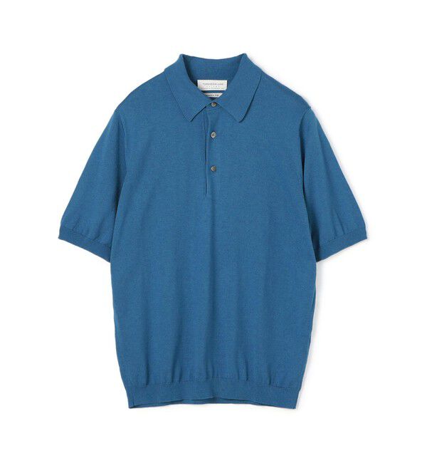 TOMORROWLAND MENS「シルクコットン ニットポロシャツ SESIA」|ニット・セーター|65 ブルー