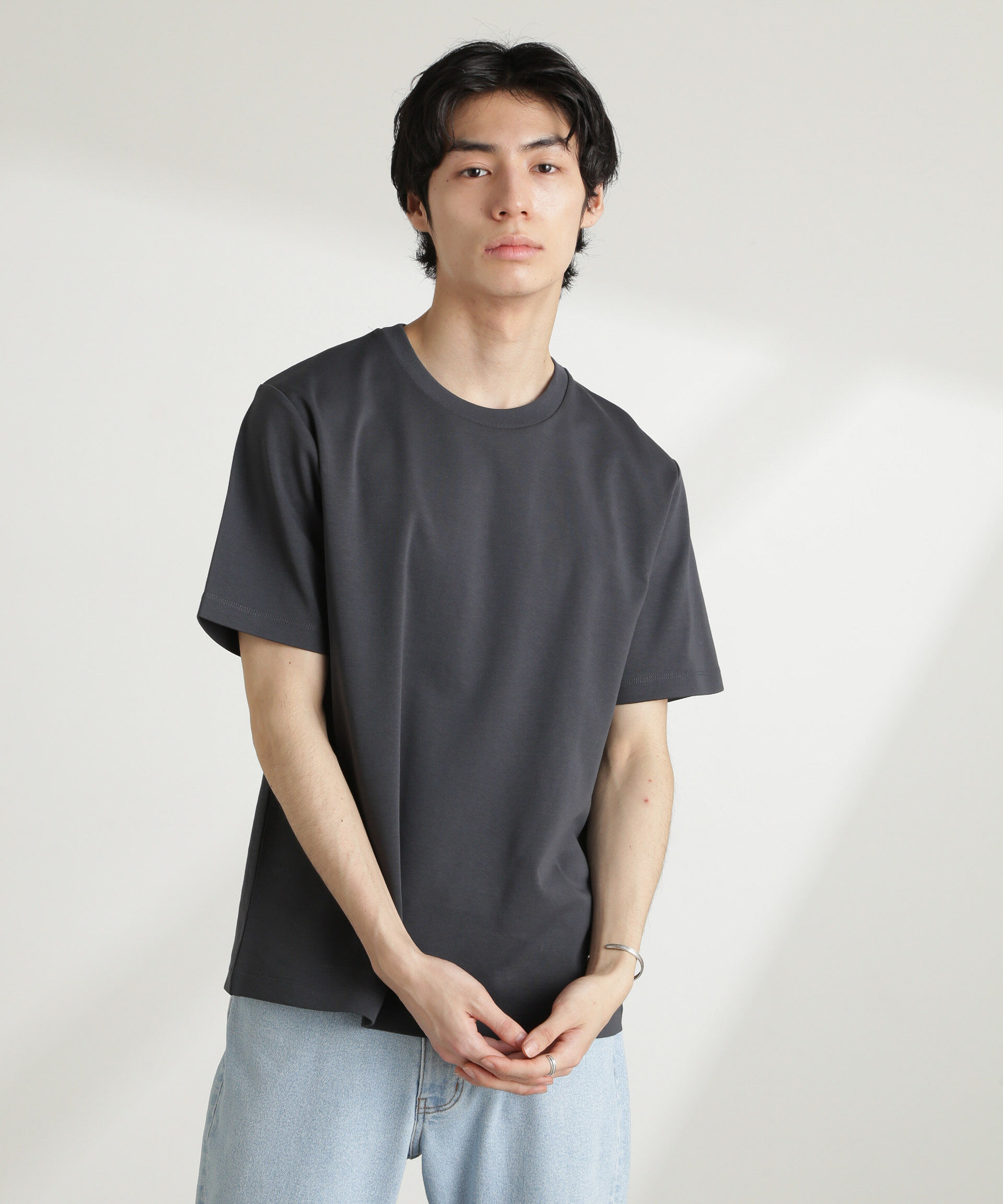 NANO universe「ダブルスムースクルーネックTシャツ 半袖」|Tシャツ・カットソー|