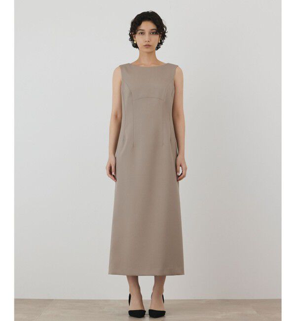 GRACE CONTINENTAL「バックシャンワンピース」|ワンピース|ベージュ