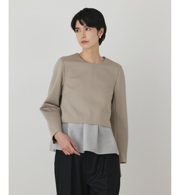 GRACE CONTINENTAL「シアーフレアカットトップ」|Tシャツ・カットソー|