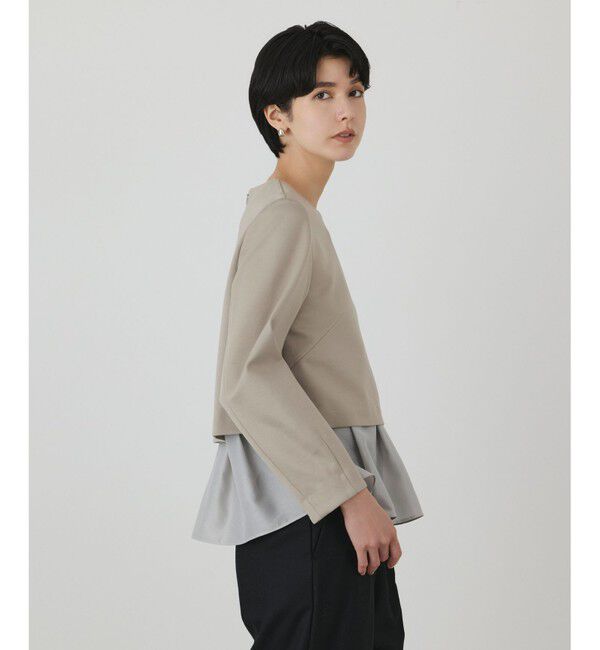 GRACE CONTINENTAL「シアーフレアカットトップ」|Tシャツ・カットソー|