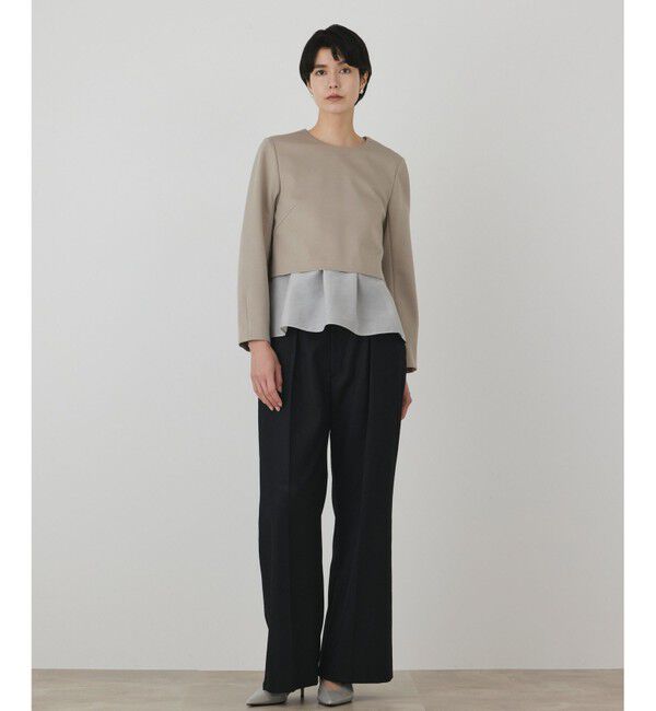 GRACE CONTINENTAL「シアーフレアカットトップ」|Tシャツ・カットソー|