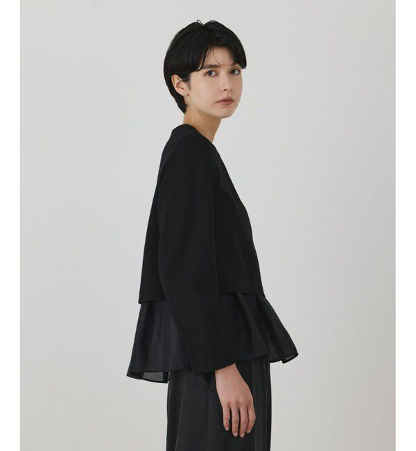 GRACE CONTINENTAL「シアーフレアカットトップ」|Tシャツ・カットソー|