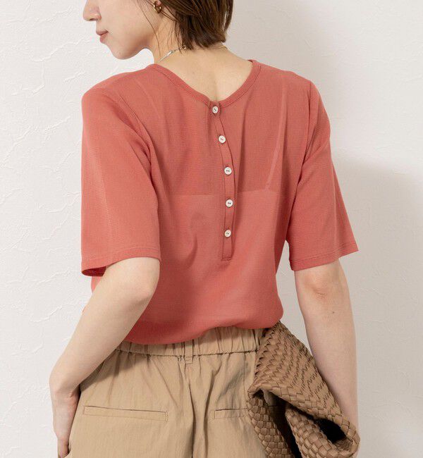 NOLLEY'S「ウォッシャブルコットンチュールバックヘンリー2WAYプルオーバー」|Tシャツ・カットソー|