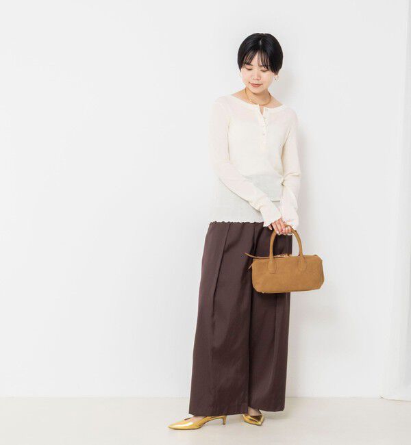 NOLLEY'S「MY STANDARDウォッシャブルリブヘンリー2WAYプルオーバー」|Tシャツ・カットソー|