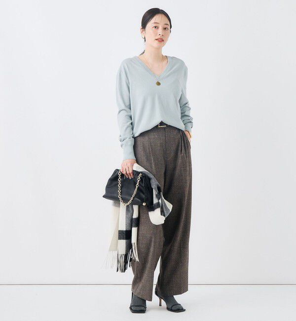 NOLLEY'S「《ストレッチ》ウォッシャブルネップツイードワイドパンツ」|その他|