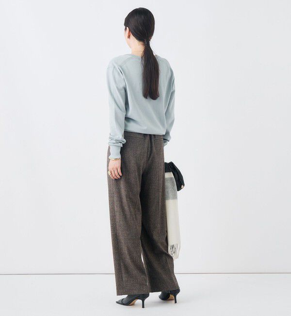 NOLLEY'S「《ストレッチ》ウォッシャブルネップツイードワイドパンツ」|その他|