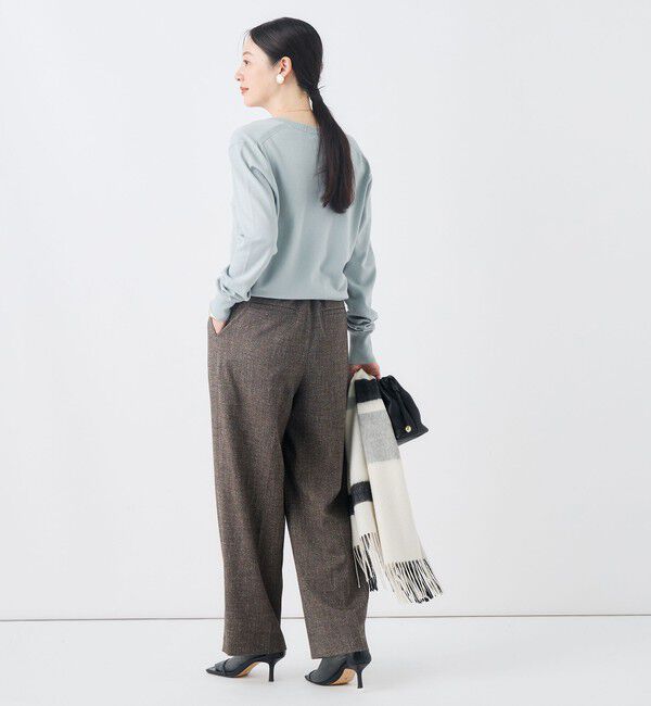 NOLLEY'S「《ストレッチ》ウォッシャブルネップツイードワイドパンツ」|その他|