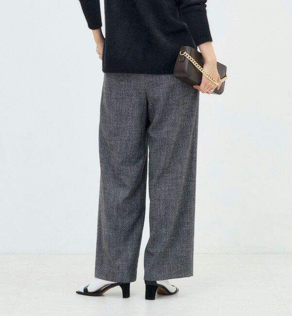 NOLLEY'S「《ストレッチ》ウォッシャブルネップツイードワイドパンツ」|その他|