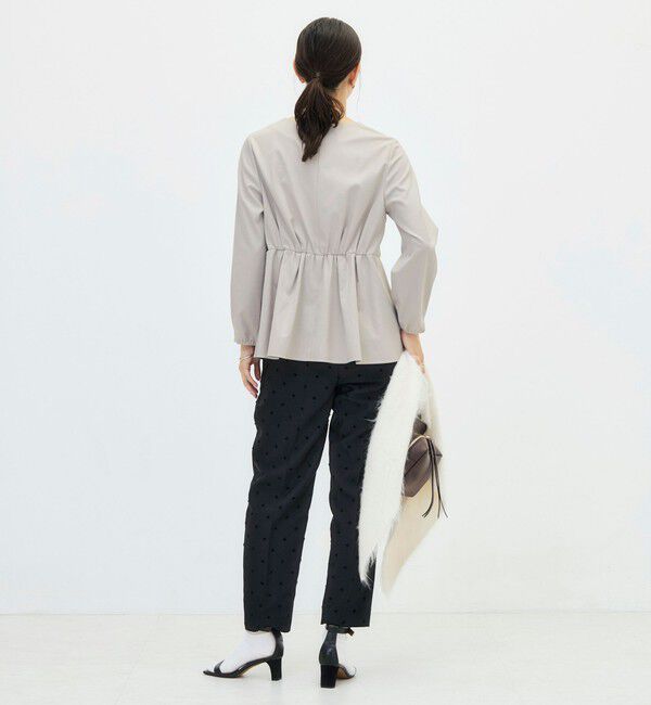 NOLLEY'S「《セットアップ対応》ウォッシャブルハイスペックTRペプラムブラウス」|シャツ・ブラウス|