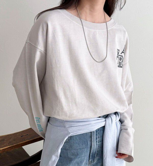 fredy emue「ヴィンテージ加工裏毛オフショルプルオーバー」|Tシャツ・カットソー|