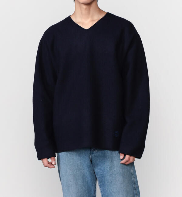 ORCIVAL「ORCIVAL | ウールジャージー Vネックニットプルオーバー MEN」|ニット・セーター|