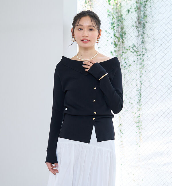 Rouge vif「オフショルレディニットプルオバー」|ニット・セーター|
