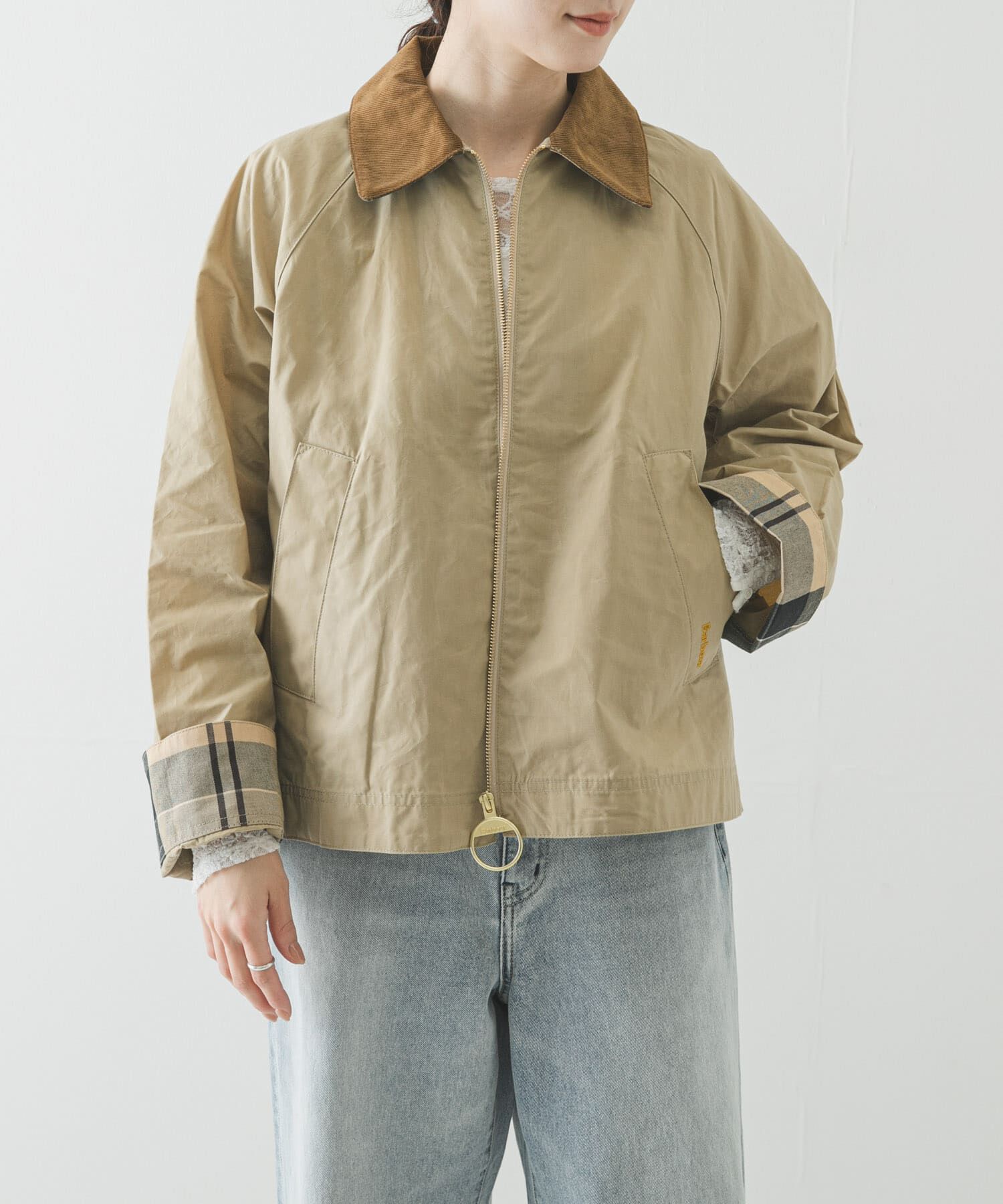URBAN RESEARCH「Barbour　CATLIN CASUAL JACKET」|ノーカラーコート|