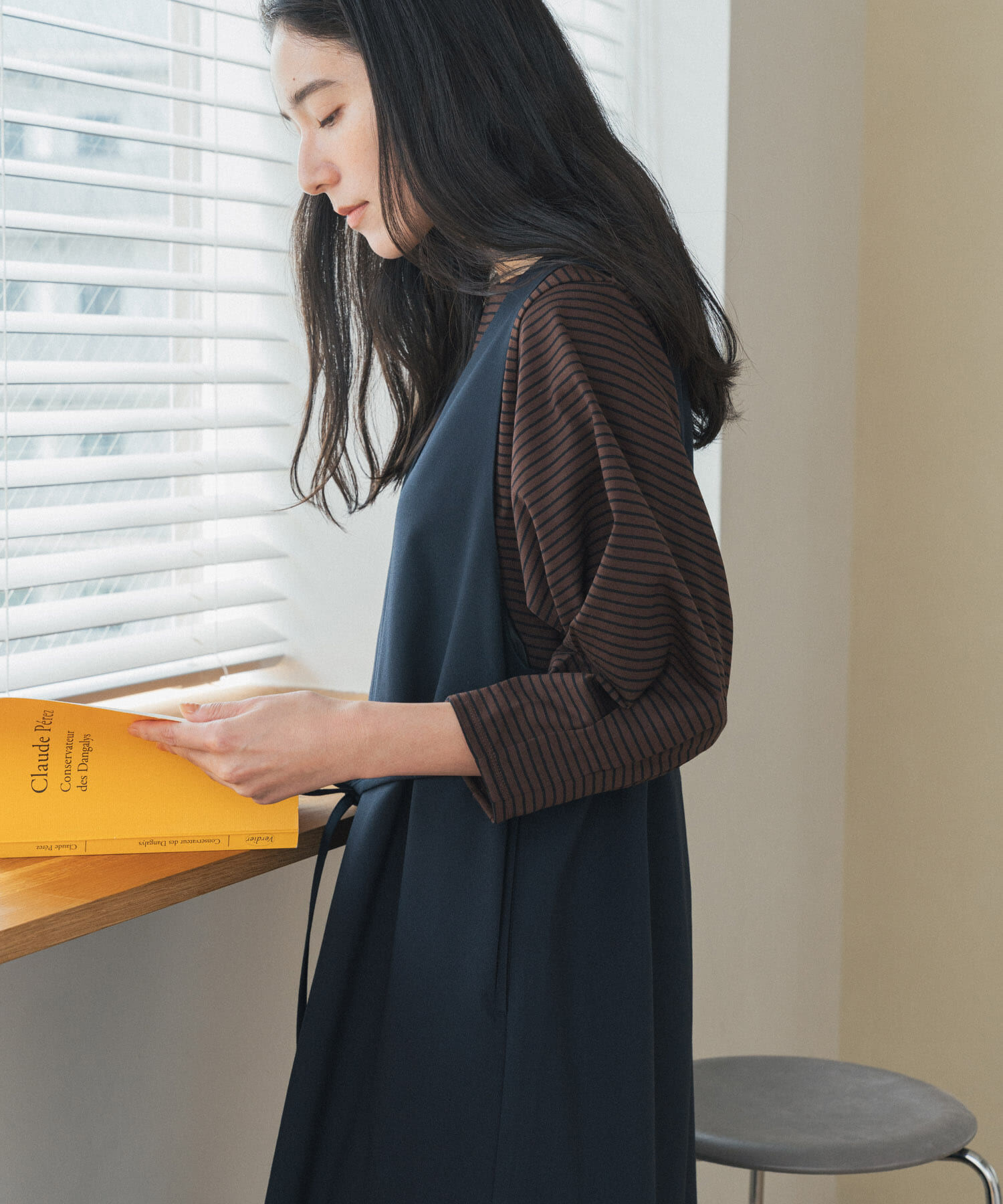 URBAN RESEARCH DOORS「『UR TECH』ツイルフレアジャンパースカート 26AW」|ジャンパースカート|