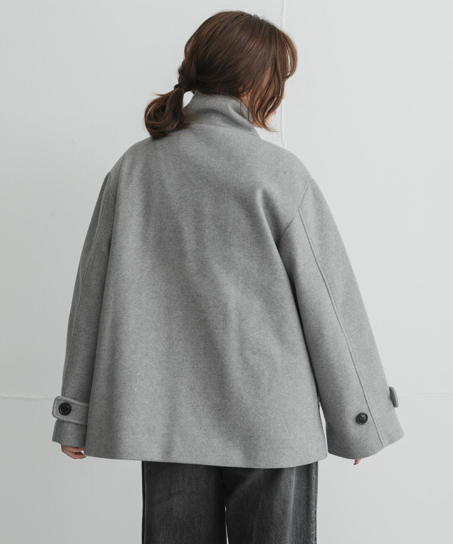 Sonny Label 「メルトンジャージースタンドカラーコート」|ノーカラーコート|