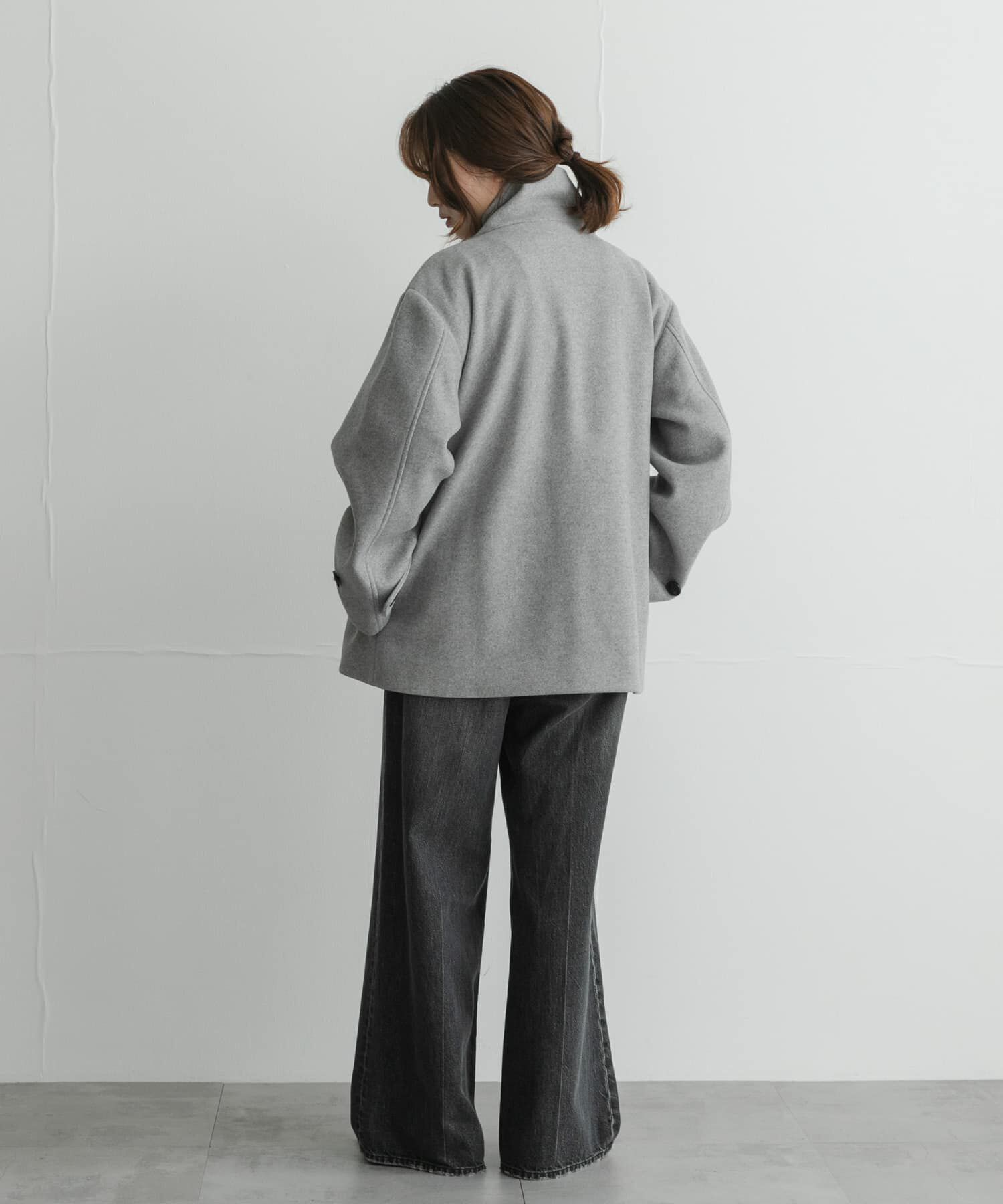 Sonny Label 「メルトンジャージースタンドカラーコート」|ノーカラーコート|