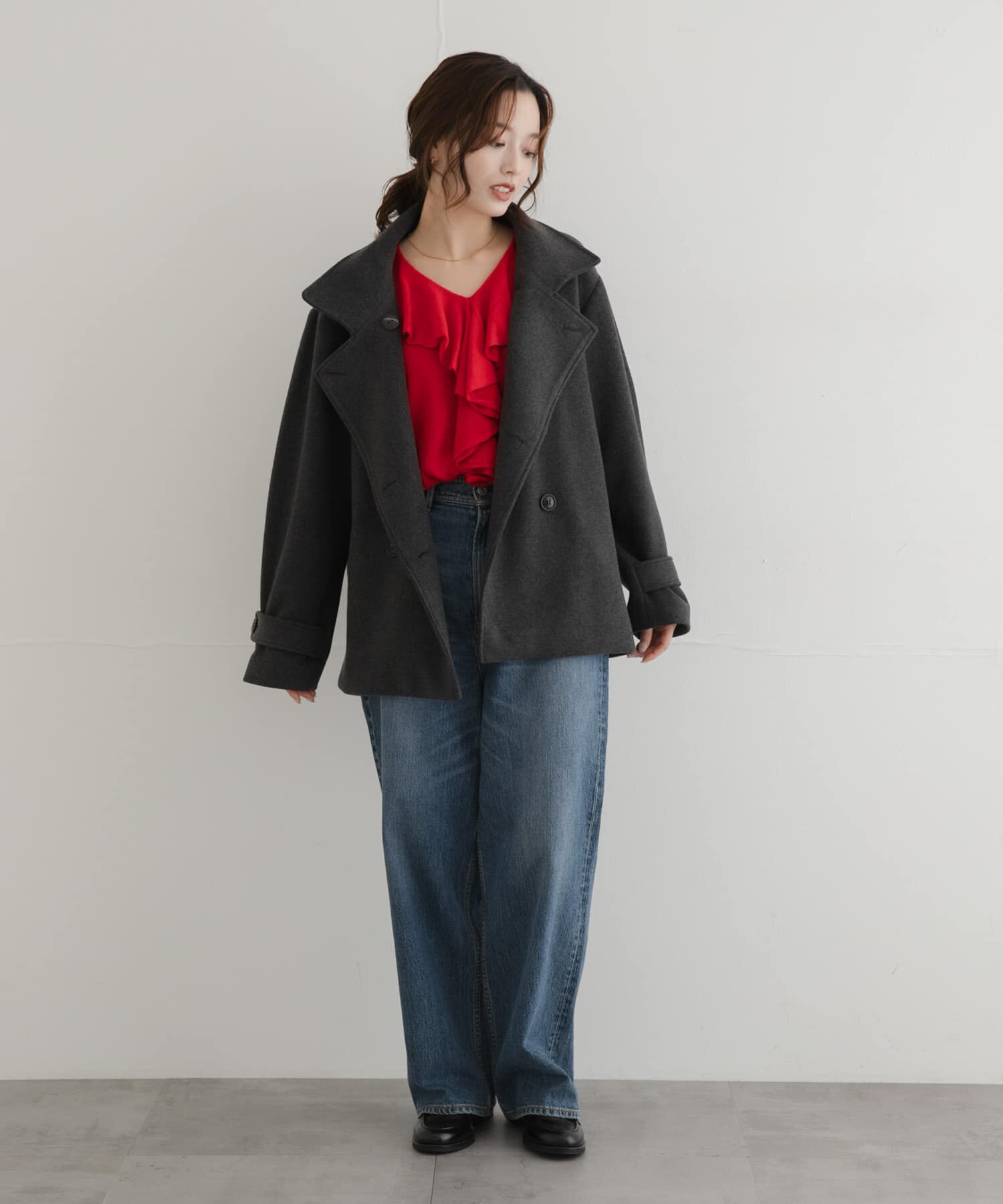 Sonny Label 「メルトンジャージースタンドカラーコート」|ノーカラーコート|