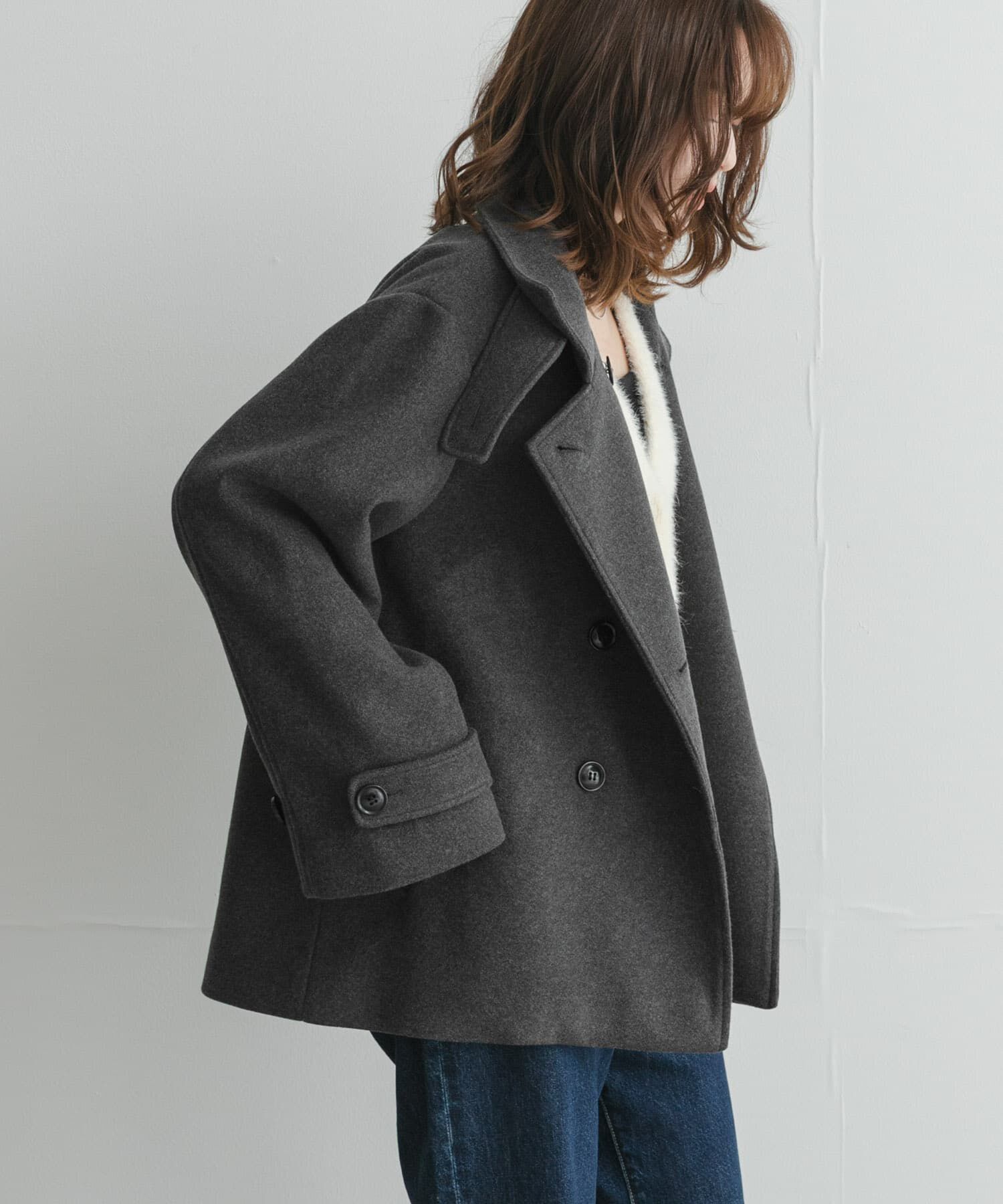 Sonny Label 「メルトンジャージースタンドカラーコート」|ノーカラーコート|