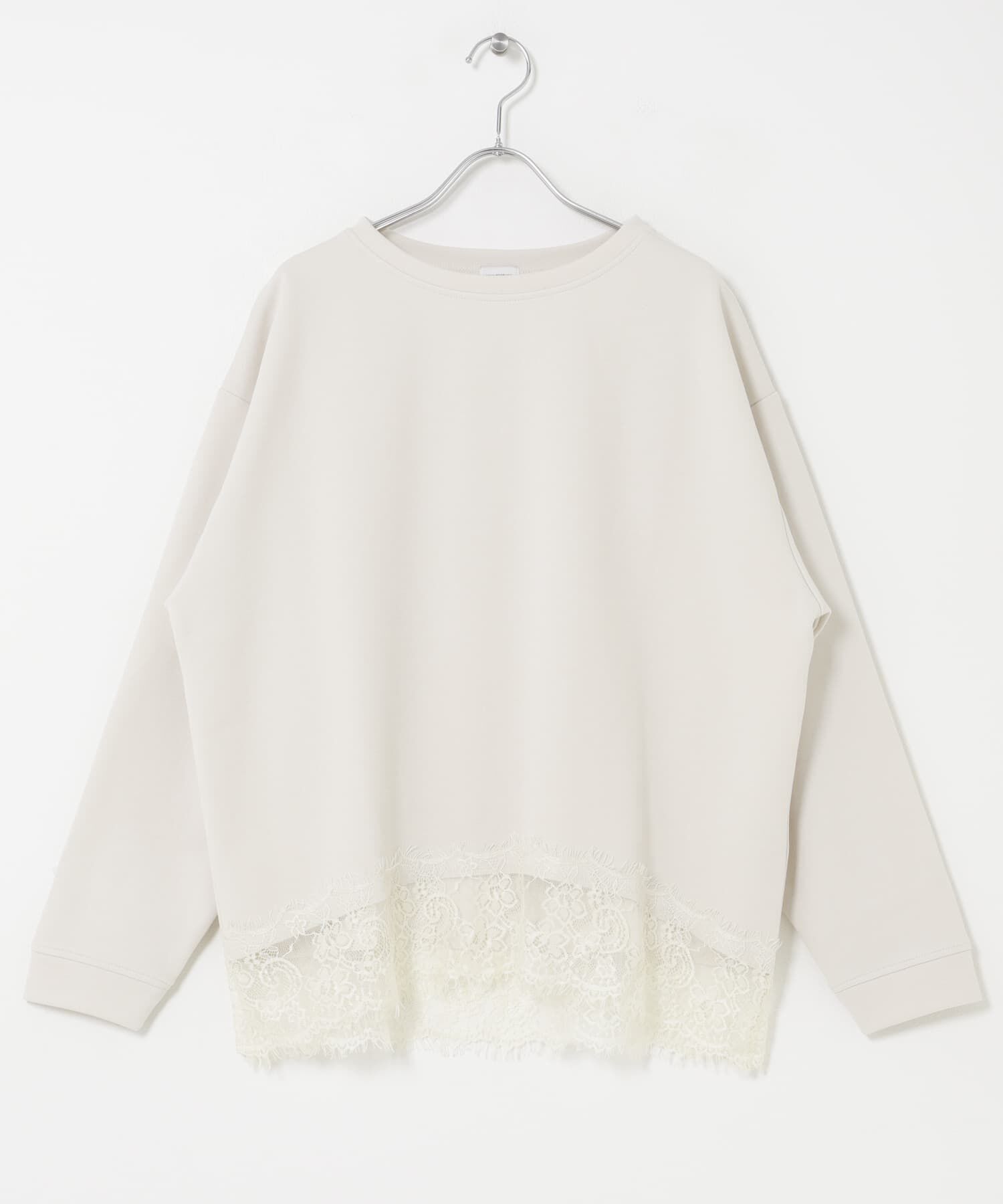 URBAN RESEARCH DOORS「ダブルフェイス裾レースプルオーバー 26AW」|Tシャツ・カットソー|