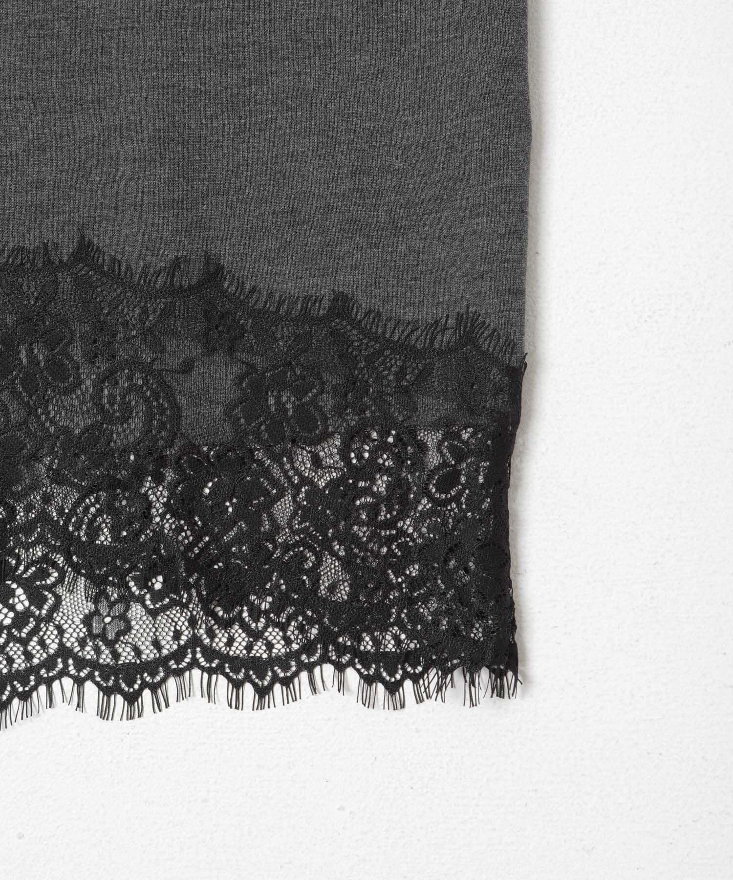 URBAN RESEARCH DOORS「ダブルフェイス裾レースプルオーバー 26AW」|Tシャツ・カットソー|