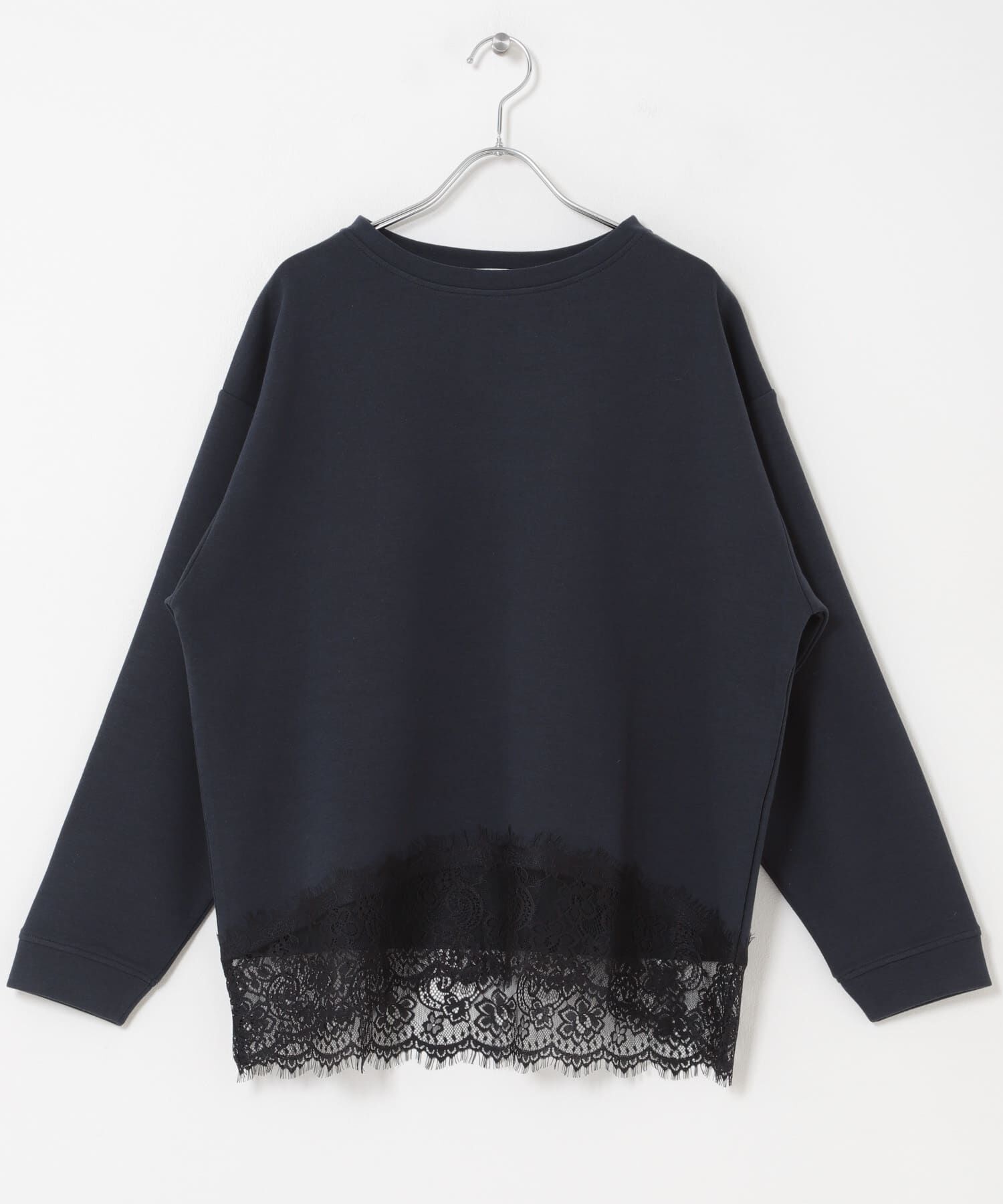 URBAN RESEARCH DOORS「ダブルフェイス裾レースプルオーバー 26AW」|Tシャツ・カットソー|