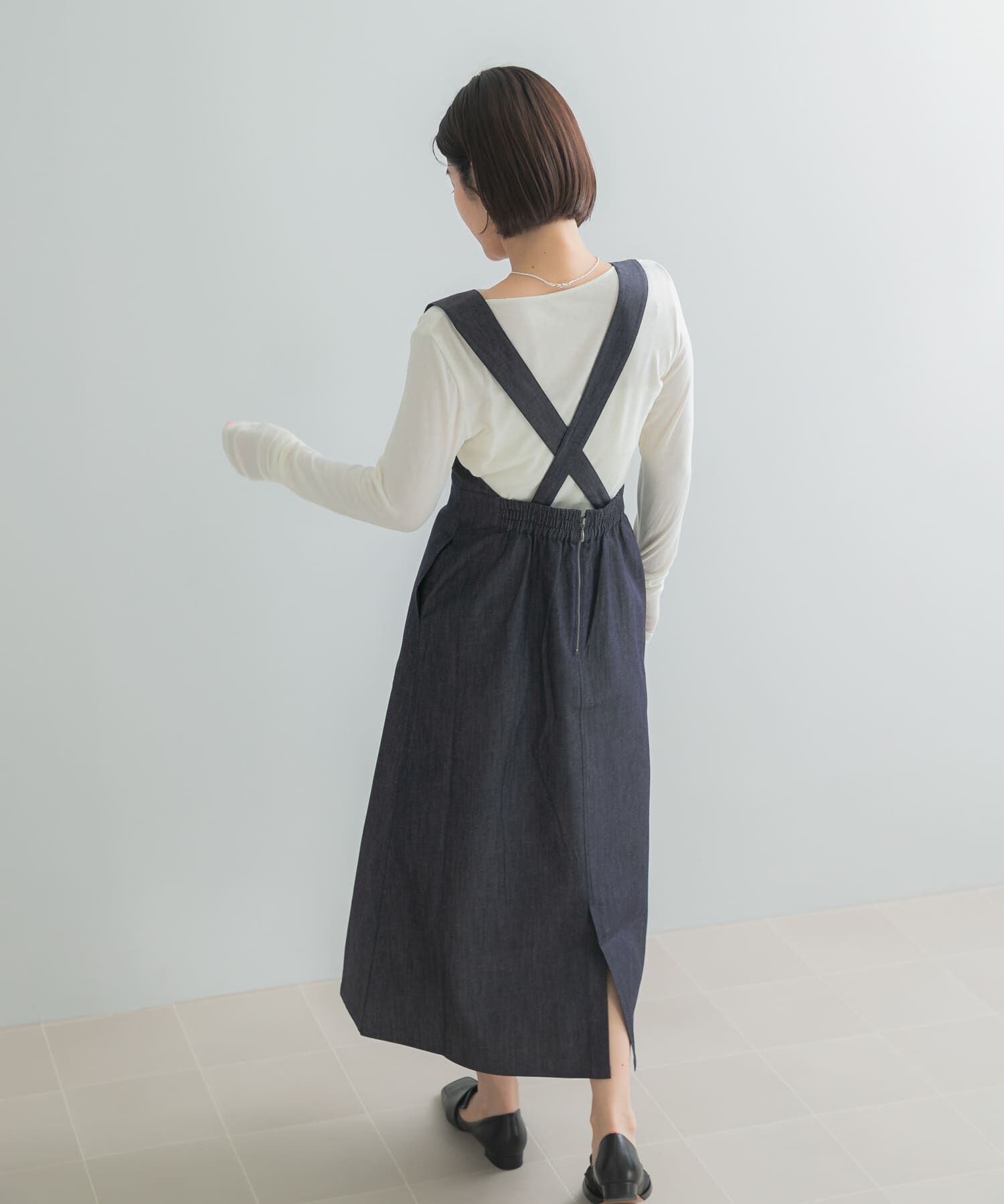 URBAN RESEARCH ROSSO「MARILYN MOON DENIM JUMPER SKIRT」|ジャンパースカート|